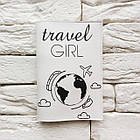 Обкладинка на паспорт Travel girl 7 (білий), фото 3
