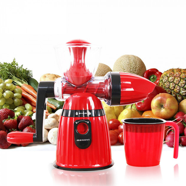 Ручна шнекова соковижималка механічна з набором насадок Meileyi Manual Juicer
