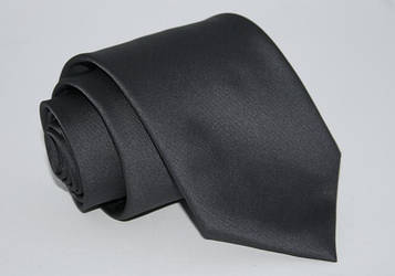 Краватка однотонна сіра 8,5 см.