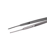 Пінцет анатомічний, Gerald, прямий, зі шпилькою, 18 cм, фото 2