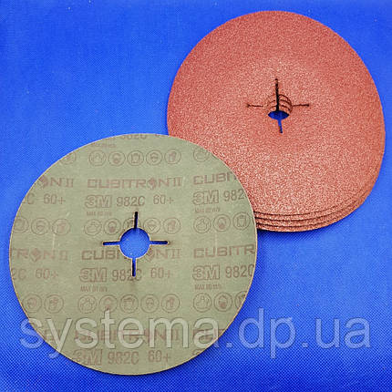 3M 27740 - Фіброві шліфувальні круги 982С CUBITRON II, 180Х22мм, Р60, фото 2