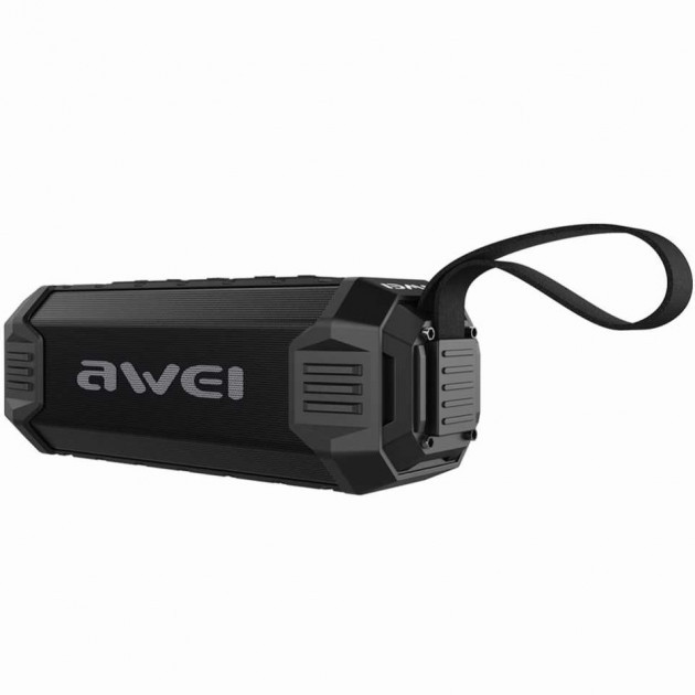 Портативна колонка Bluetooth Awei Y280FM USB вологозахист Power bank original Чорний