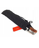 Чоловічий зонт складаний Monsoon M8014 на 9 спиць автомат чорний, фото 6