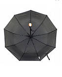 Чоловічий зонт складаний Monsoon M8014 на 9 спиць автомат чорний, фото 2