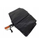 Чоловічий зонт складаний Monsoon M8014 на 9 спиць автомат чорний, фото 3