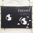 Обкладинка на паспорт Travel man 7 (чорний), фото 4