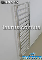 Дуже висока та вузька сушарка для рушників Quatro 15/1550х400. Вода, електро або двоконтурний. Плоский