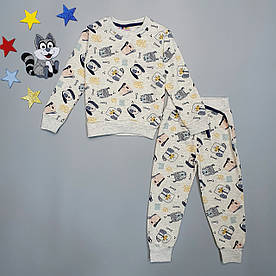 Утеплений костюм "Собачки" для хлопчика. 98-104 см