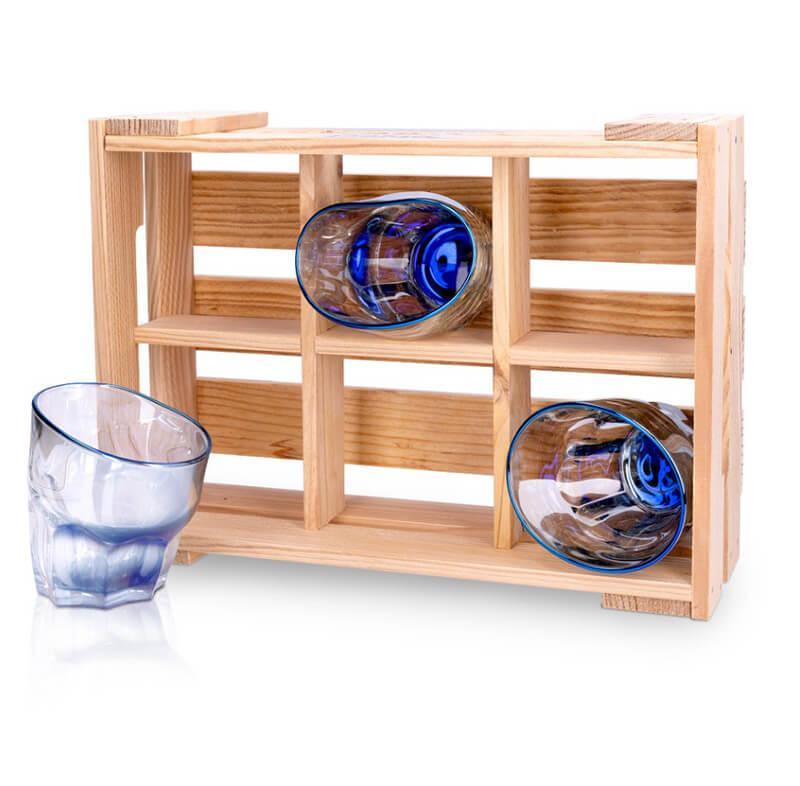 Набір 6 склянок для віскі Rainbow Indigo подарунок, фото 1