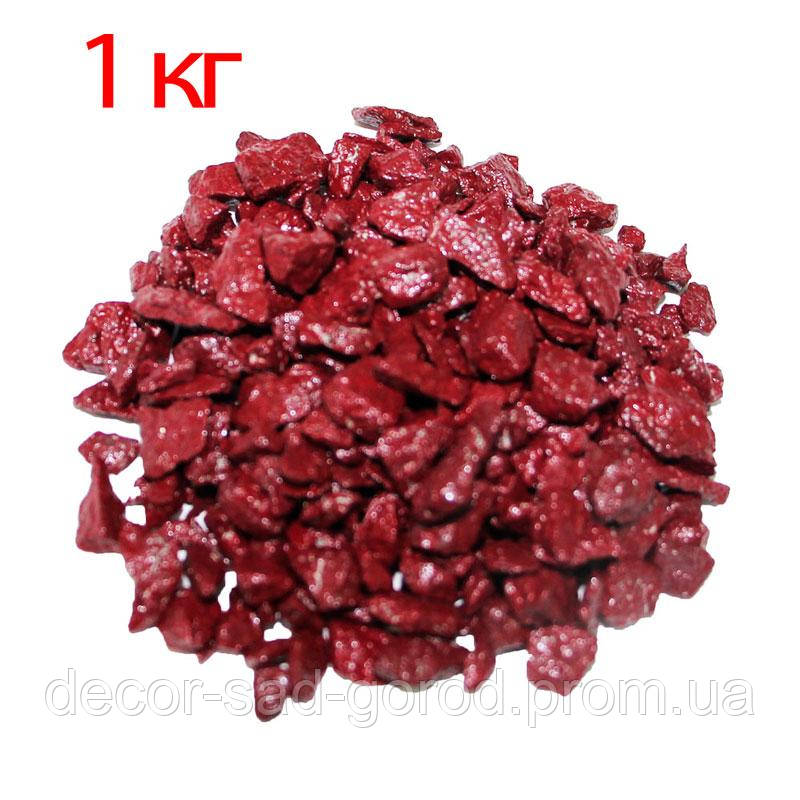Цветные камни ZRостай 1 кг бордовые (DK1BUR) - фото 2 - id-p1132629334