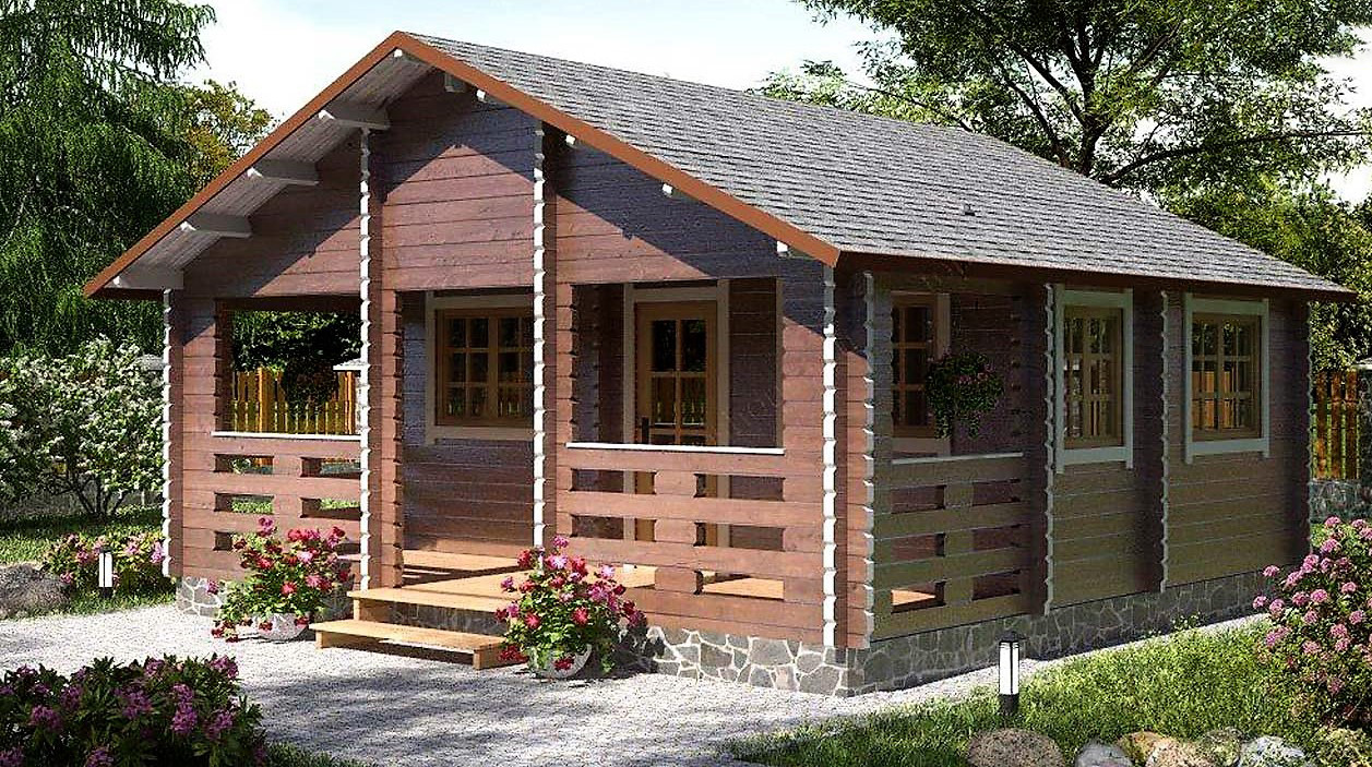дачные садовые домики из бруса фото