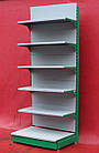 Пристінні (односторонні) стелажі «Модерн» 230х95 см, сірі, на 6 полиць, Б/у, фото 3