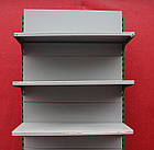 Пристінні (односторонні) стелажі «Модерн» 230х95 см, сірі, на 6 полиць, Б/у, фото 5