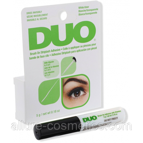 Клей для стрічкових вій із пензликом прозорий DUO Eyelash Adhesive Оригінал!