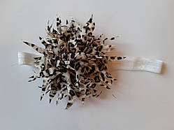 Дитяча красива пов'язка різнобарвна - окружність 38-60см, квітка 9см