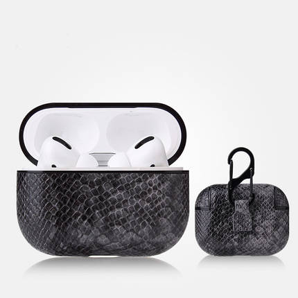 Чохол для навушників Apple AirPods Pro Alitek Snake Skin Grey + карабін, фото 1