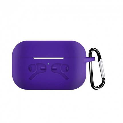 Чохол для навушників Apple AirPods Pro Alitek Logo Dark purple + карабін, фото 1
