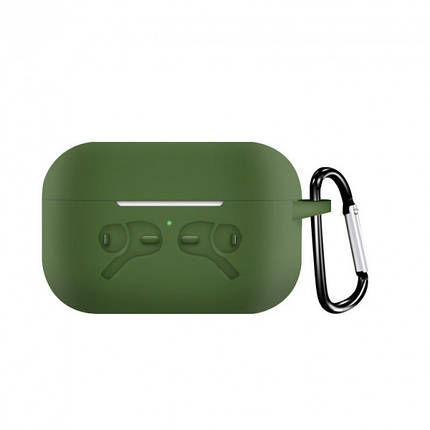 Чохол + карабін для навушників Apple AirPods Pro Alitek Logo Dark green, фото 1