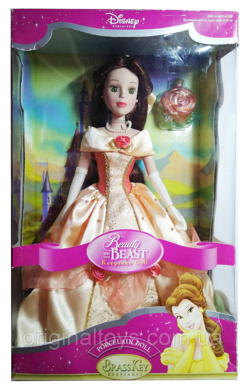Колекційна порцелянова лялька Белль Красуня і Чудовисько Дісней Brass Key 2004
