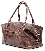 Вінтажна дорожня сумка SHVIGEL натуральна шкіра коричнева (00905)