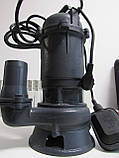 Фекальний насос 1,1 кВт із подрібнювачем VOEVODA WQD 13-10-1.1 зі шлангом 50 мм тросом і гарантією 3 роки, фото 2