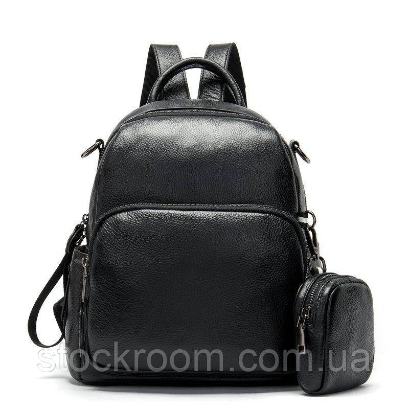 Рюкзак шкіряний жіночий флотар Vintage 14865 Чорний, Чорний