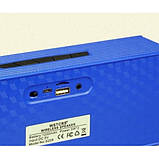 Портативна bluetooth колонка AT-7708 Blue microSD, USB, AUX Atlanfa, фото 3
