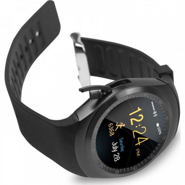 Сенсорные Умные Смарт Часы Smart Watch Y1S Black Чёрные Смарт часы