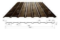 Профнактил ПС 15 А 0,5 мм RAL 8017 Коричневий Matt Arcelor Mittal