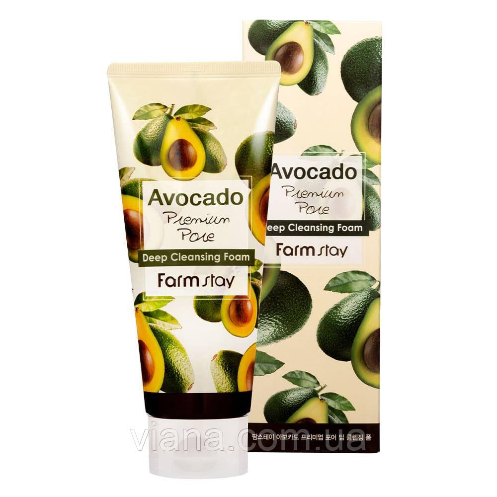 Пінка для вмивання FarmStay Avocado Premium Pore Deep Cleansing Foam 180 мл