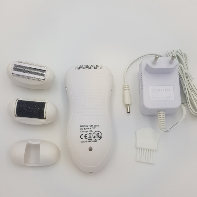 Епілятор жіночий з бритвеної насадкою 4 в 1 Gemei GM 3061 White