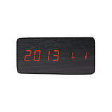 Електронні настільні годинник VST 862 Чорні, Червона підсвітка, фото 2