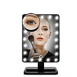 Універсальне настільне дзеркало для макіяжу Magic з LED підсвічуванням Black, фото 3