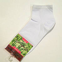 Бамбуковые женские носки заниженные белого цвета 35-37р