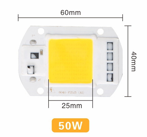 LED Світлодіодна плата прожектор COB 50 Вт 220 В (Біле світло)
