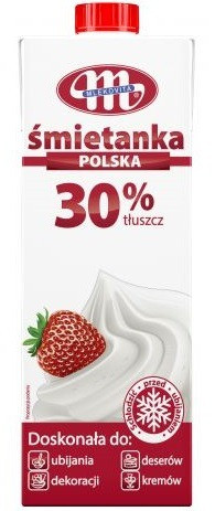 Кулінарні вершки Mlekovita жирність 30%, 1 л.