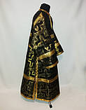 Стихар із парчі (або однотоної тканини) поломарський, д'яконський (різні кольори і розміри), фото 2
