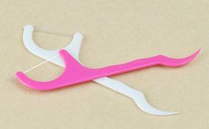 Зубна нитка з ручкою з харчового пластику! Нейлонова нитка для догляду за міжзубний щілиною, в комплекті 100 штук!