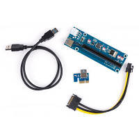 Райзер (рейзер) 6pin 006C PCI-E 1X to 16X 60 см кабель