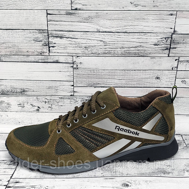 Кросівки чоловічі в стилі Reebok оливкові