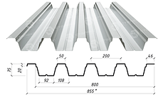 Профнастил Несучий НС 75 / 0,65 мм ZN, фото 2