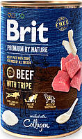 100411/8584 Brit Premium by Nature говядина с рубцом, 400 гр