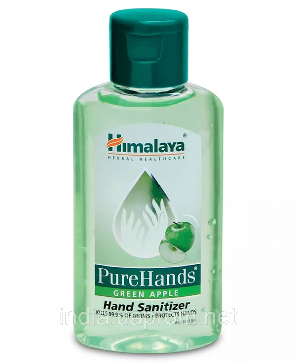 Санітайзер для рук GREEN APPLE 100 мл, Хімалая, Himalaya Herbals Pure Hands Hand Sanitizer Green Apple,