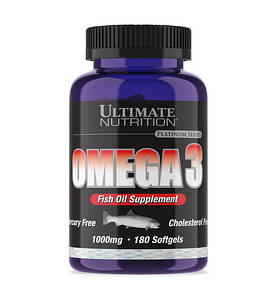 Жирні кислоти Ultimate Nutrition Omega 3 18:12 Softgels, 180 капсул