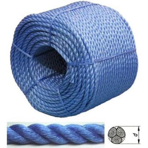 Синя мотузка 14 мм поліестер 200 метрів, фото 1