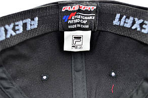 Кепка фулка Flexfit Fila 56-58 см чорна (F 0919-55), фото 5