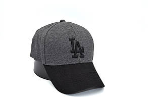 Кепка фулка Flexfit LA Dodgers 56-58 см темно-сіра (0919-74), фото 1