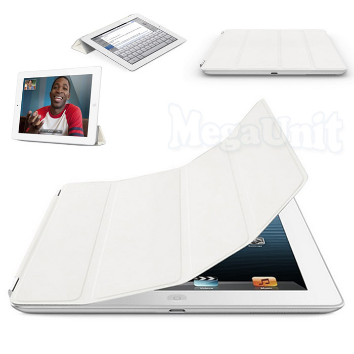 Чехол-обложка Smart Cover Polyurethane для iPad 2/3/4 Белый - фото 1 - id-p72633795