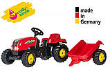 Дитячий трактор на педалях Rolly Toys 12121, з причепом, фото 2