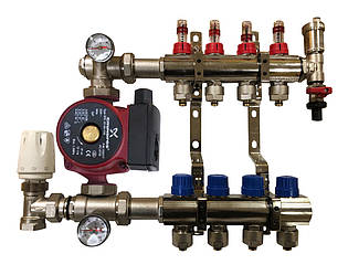 Колектор в зборі з насосом на 6 виходів